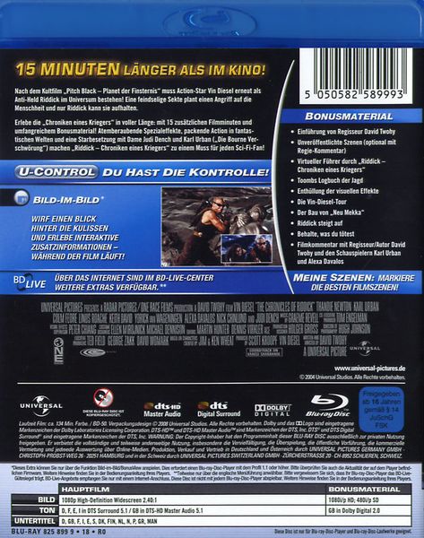 Produktbild: Riddick - Chroniken eines Kriegers [DC]
