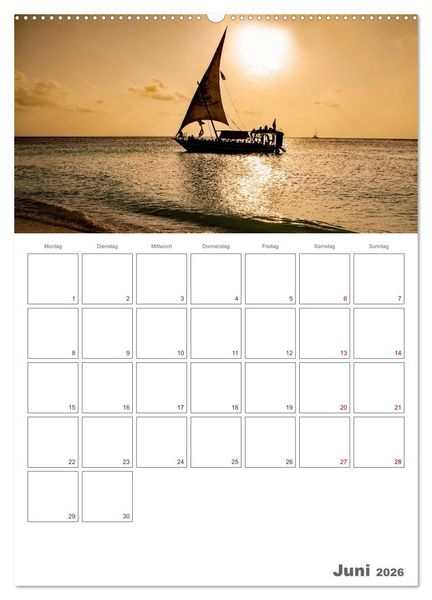 Produktbild: Sansibar - Traumreiseziel (Wandkalender 2026 DIN A2 hoch), CALVENDO Monatskalender