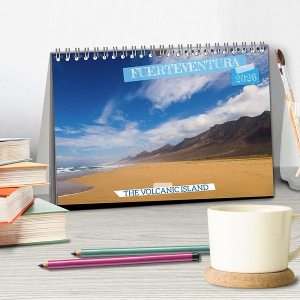 Produktbild: Fuerteventrua The volcanic island (Desk Calendar 2026 DIN A5 landscape), CALVENDO 12 Month DeskCalendar