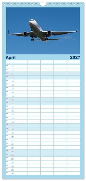 Produktbild: Familienplaner 2027 - Flieger von Boeing mit 5 Spalten (Wandkalender, 21 x 45 cm) CALVENDO