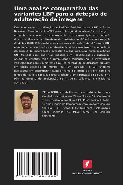 Produktbild: Uma an&aacute;lise comparativa das variantes LBP para a dete&ccedil;&atilde;o de adultera&ccedil;&atilde;o de imagens