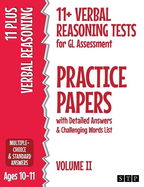 Produktbild: 11+ Verbal Reasoning Tests for GL Assessment Practice Papers with Detailed Answers & Challenging Words List