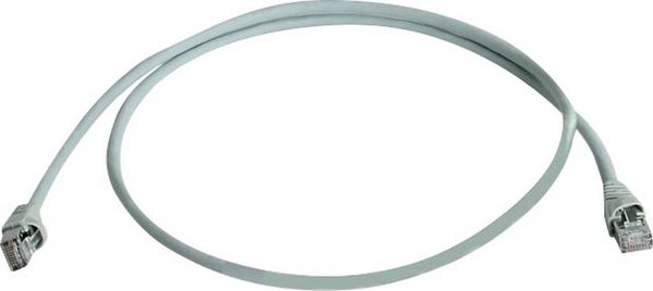 Produktbild: Teleg&auml;rtner 100008028 RJ45 Patchkabel CAT 6a S/FTP 0.25 m Grau Flammwidrig, Halogenfrei, UL-zertifiziert 1 St.