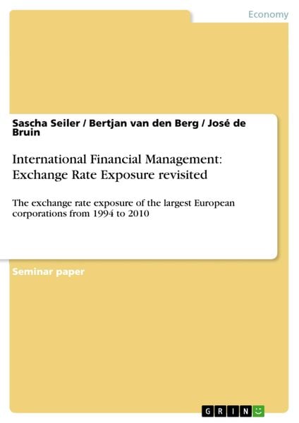 Produktbild: International Financial Management: Exchange Rate Exposure revisited