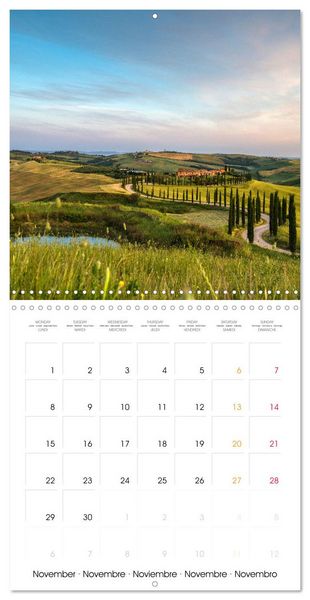 Produktbild: Toscane Nature et agriculture (Calendrier mural carr&eacute; 2027 30x30 cm) Calendrier double avec une page pour vos prises de notes