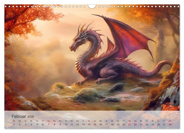 Produktbild: Im Land der sch&ouml;nen Drachen (Wandkalender 2026 DIN A3 quer), CALVENDO Monatskalender