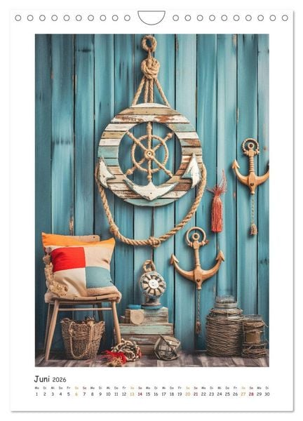 Produktbild: Maritimer Charme (Wandkalender 2026 DIN A4 hoch), CALVENDO Monatskalender