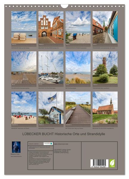 Produktbild: L&Uuml;BECKER BUCHT Historische Orte und Strandidylle (Wandkalender 2026 DIN A3 hoch), CALVENDO Monatskalender