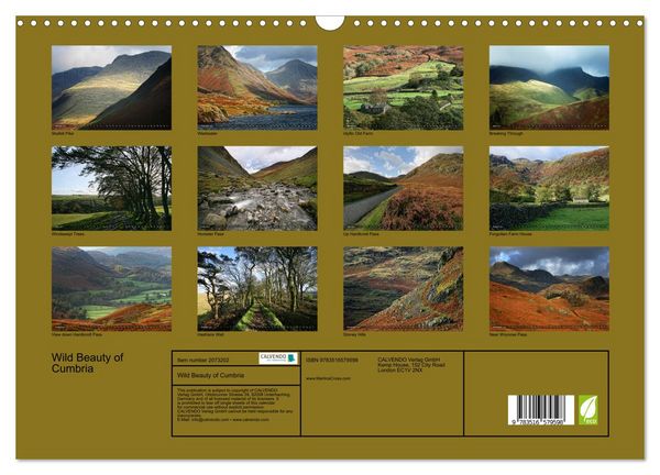 Produktbild: Wild Beauty of Cumbria (Wall Calendar 2026 DIN A3 landscape), CALVENDO 12 Month Wall Calendar