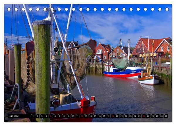 Produktbild: Neuharlingersiel - Ostfrieslands sch&ouml;nstes Hafenst&auml;dtchen (Tischkalender 2026 DIN A5 quer), CALVENDO Monatskalender