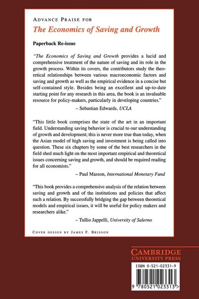 Produktbild: The Economics of Saving and Growth