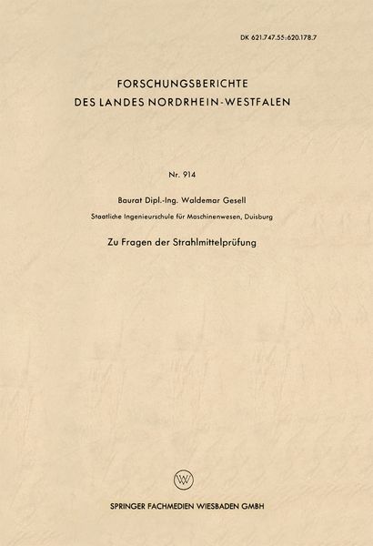 Produktbild: Zu Fragen der Strahlmittelpr&uuml;fung