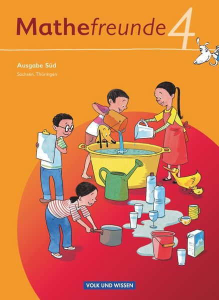Produktbild: Mathefreunde 4. Schuljahr - S&uuml;d - Sachsen, Th&uuml;ringen - Sch&uuml;lerbuch mit Kartonbeilagen