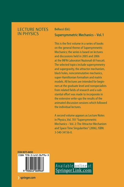 Produktbild: Supersymmetric Mechanics - Vol. 1