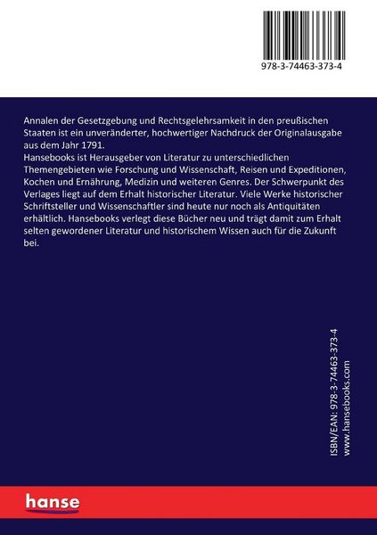 Produktbild: Annalen der Gesetzgebung und Rechtsgelehrsamkeit in den preu&szlig;ischen Staaten