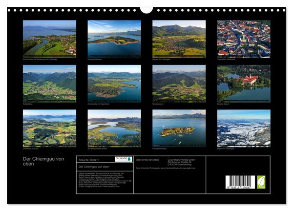 Produktbild: Der Chiemgau von oben (Wandkalender 2026 DIN A3 quer), CALVENDO Monatskalender