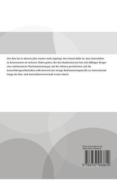 Produktbild: Branchenreport Bau & Immobilien