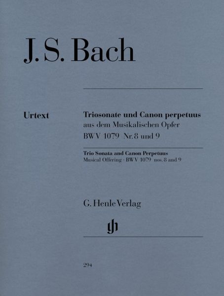 Produktbild: Johann Sebastian Bach - Triosonate und Canon perpetuus aus dem Musikalischen Opfer BWV 1079 Nr. 8 und 9 f&uuml;r Fl&ouml;te, Violine und Continuo