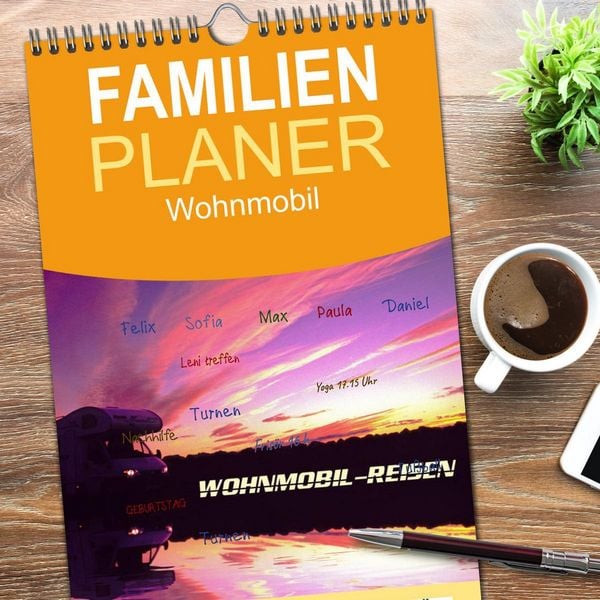 Produktbild: Familienplaner 2026 - Wohnmobil-Reisen mit 5 Spalten (Wandkalender, 21 x 45 cm) CALVENDO