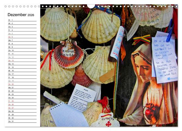 Produktbild: Jakobsweg - Camino Portugues Central (Wandkalender 2026 DIN A3 quer), CALVENDO Monatskalender