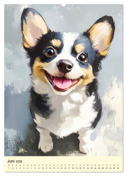 Produktbild: Fellnasen-Gl&uuml;ck to go. Fr&ouml;hliche Hundegesichter zum Schmunzeln (hochwertiger Premium Wandkalender 2026 DIN A2 hoch), Kunstdruck in Hochglanz