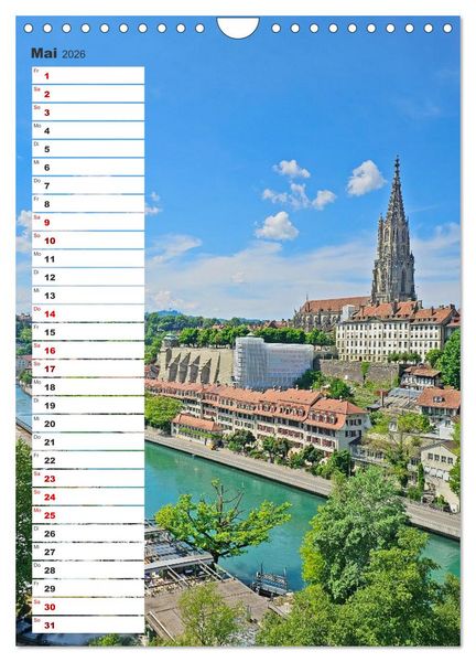 Produktbild: Schweizer Ansichten - Berge, Fl&uuml;sse und Seen in der Schweiz (Wandkalender 2026 DIN A4 hoch), CALVENDO Monatskalender