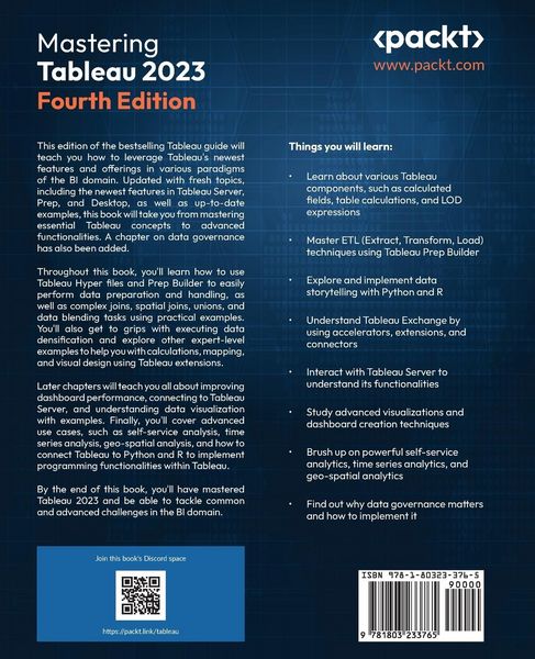 Produktbild: Mastering Tableau 2023 - Fourth Edition