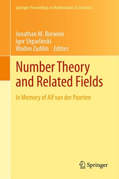 Produktbild: Number Theory and Related Fields