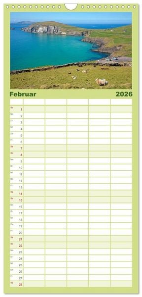 Produktbild: Familienplaner 2026 - Traumhaftes Irland mit 5 Spalten (Wandkalender, 21 x 45 cm) CALVENDO