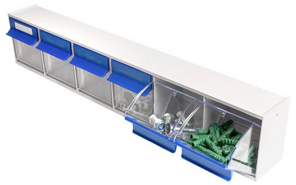 Produktbild: H&uuml;nersdorff 460301 Lagersichtbox MultiStore (L x B x H) 94 x 601 x 112mm Lichtgrau 1St.