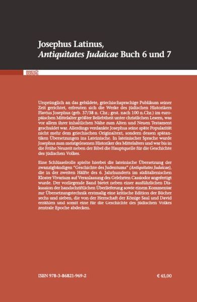 Produktbild: Josephus Latinus, "Antiquitates Judaicae" Buch 6 und 7