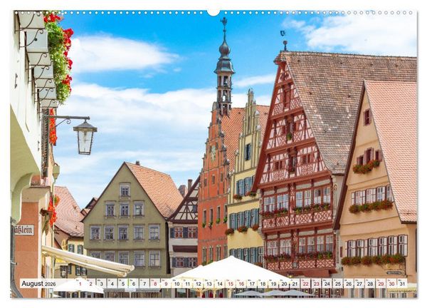 Produktbild: Ein Spaziergang durch Dinkelsb&uuml;hl (Wandkalender 2026 DIN A2 quer), CALVENDO Monatskalender