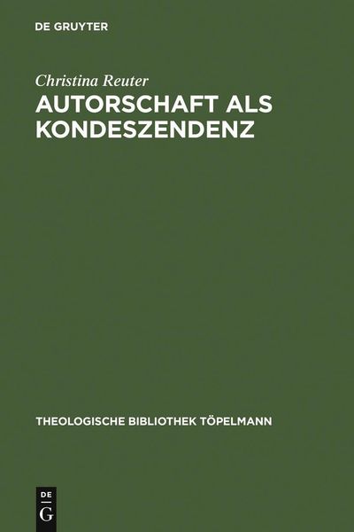 Produktbild: Autorschaft als Kondeszendenz