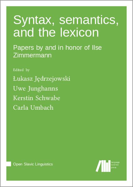 Produktbild: Syntax, semantics, and the lexicon