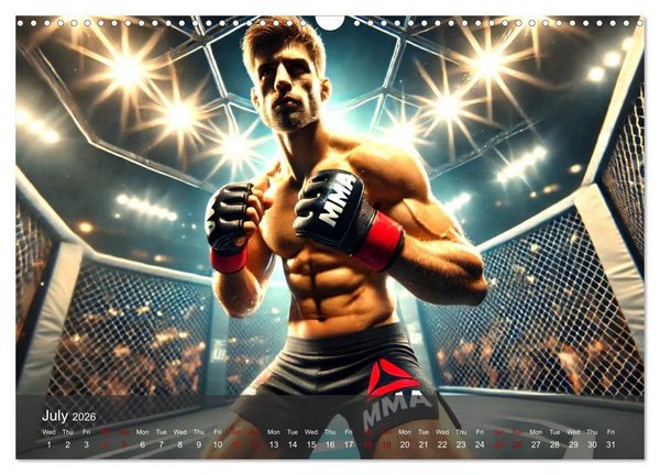 Produktbild: MMA UK - The ultimate fight (Wall Calendar 2026 DIN A3 landscape), CALVENDO 12 Month Wall Calendar