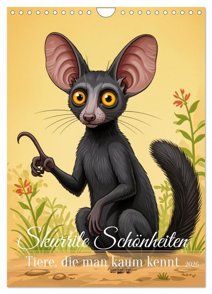 Skurrile Schönheiten – Tiere, die man kaum kennt (Wandkalender 2026 DIN A4 hoch), CALVENDO Monatskalender