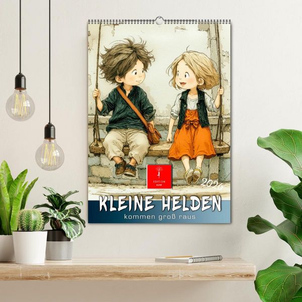 Produktbild: Kleine Helden kommen gro&szlig; raus (Wandkalender 2026 DIN A2 hoch), CALVENDO Monatskalender