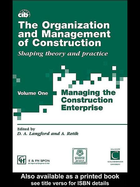 Produktbild: The Organization and Management of Construction