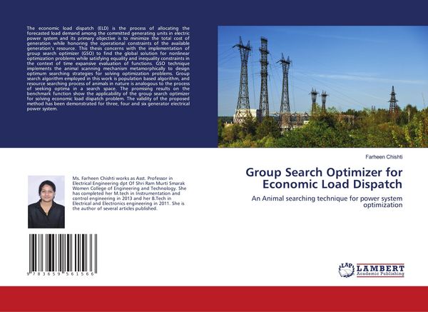 Produktbild: Group Search Optimizer for Economic Load Dispatch