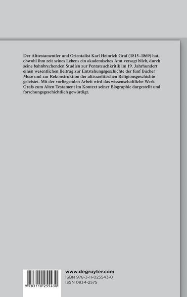 Produktbild: Karl Heinrich Grafs Arbeit am Alten Testament