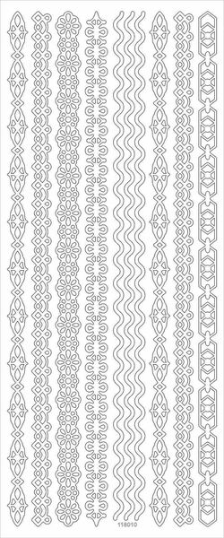 Produktbild: Folia  Relief-Sticker BASIC, ca. 10x24cm, 10 Blatt sortiert