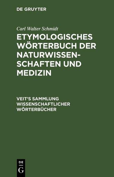 Produktbild: Etymologisches W&ouml;rterbuch der Naturwissenschaften und Medizin