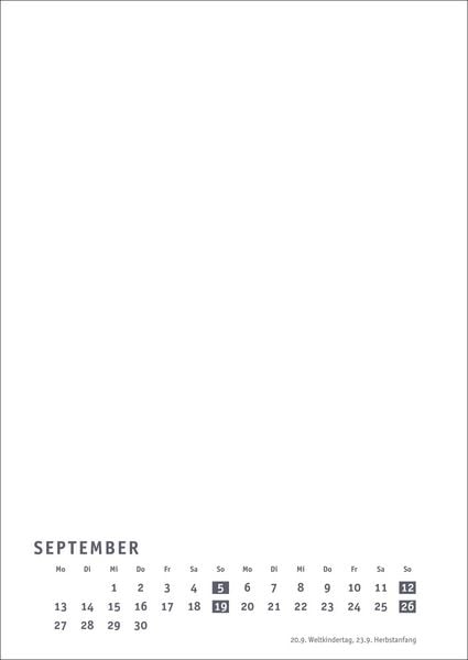 Produktbild: Premium-Bastelkalender wei&szlig; A4 2027