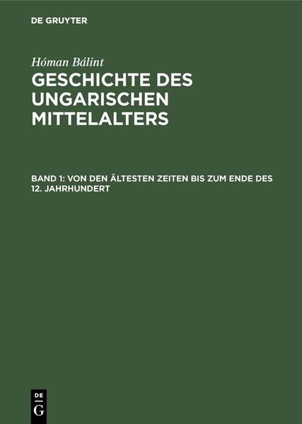Produktbild: Von den &auml;ltesten Zeiten bis zum Ende des 12. Jahrhundert