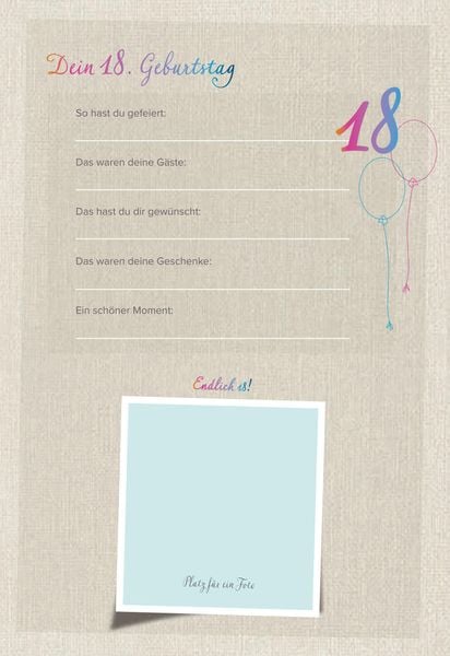 Produktbild: Das bist Du! Deine ersten 18 Jahre
