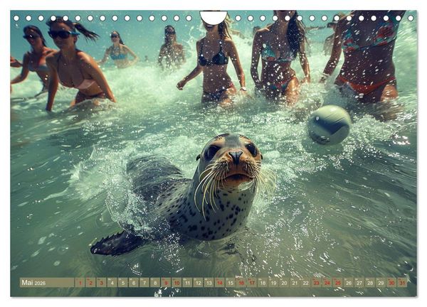 Produktbild: Tierische Balljunkies (Wandkalender 2026 DIN A4 quer), CALVENDO Monatskalender