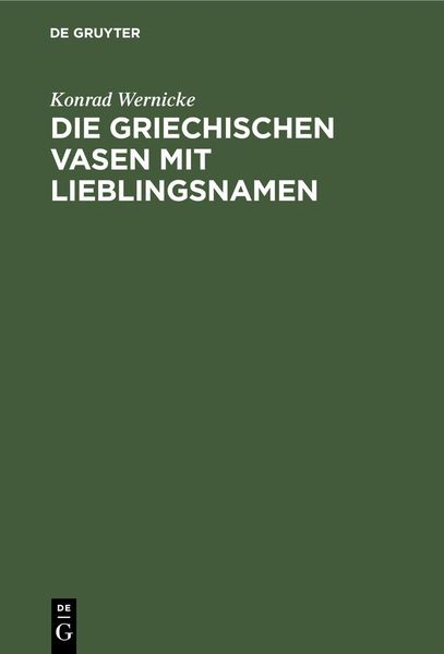 Produktbild: Die griechischen Vasen mit Lieblingsnamen