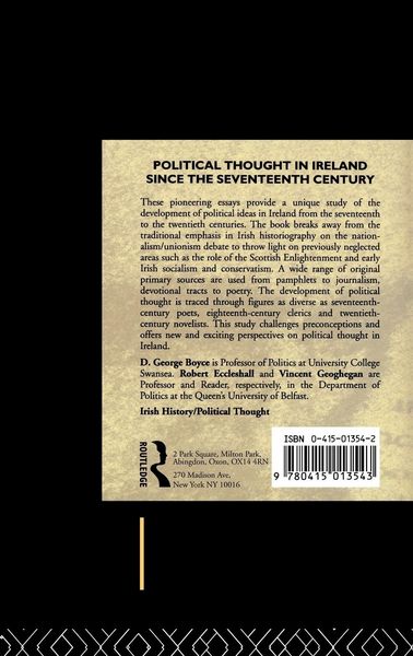 Produktbild: Political Thought in Ireland Since the Seventeenth Century