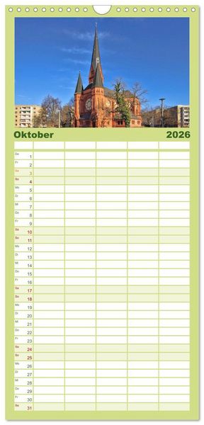 Produktbild: Familienplaner 2026 - Dessau mit 5 Spalten (Wandkalender, 21 x 45 cm) CALVENDO