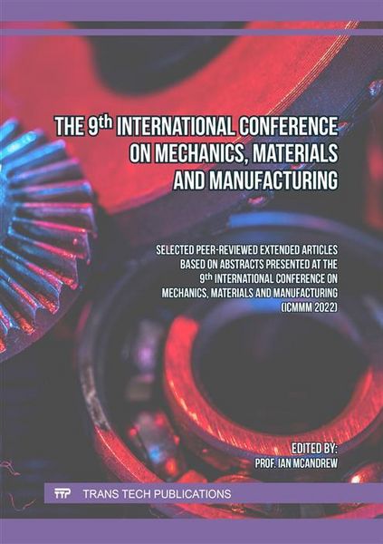 Produktbild: The 9th International Conference on Mechanics, Materials and Manufacturing